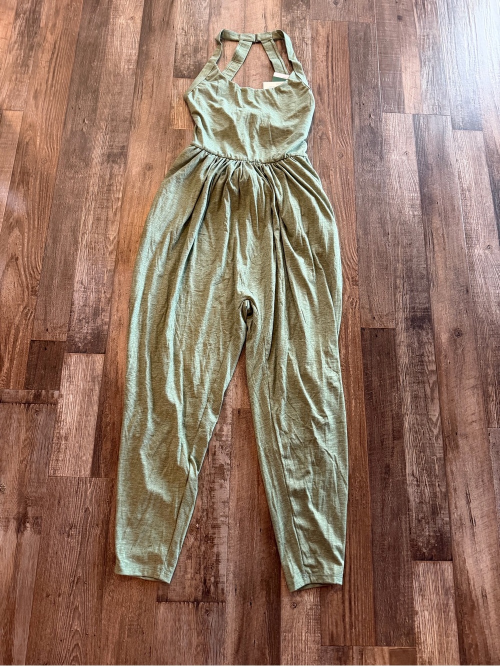 HALARA green easy peasy knit Romper Jumpsuit Sz med